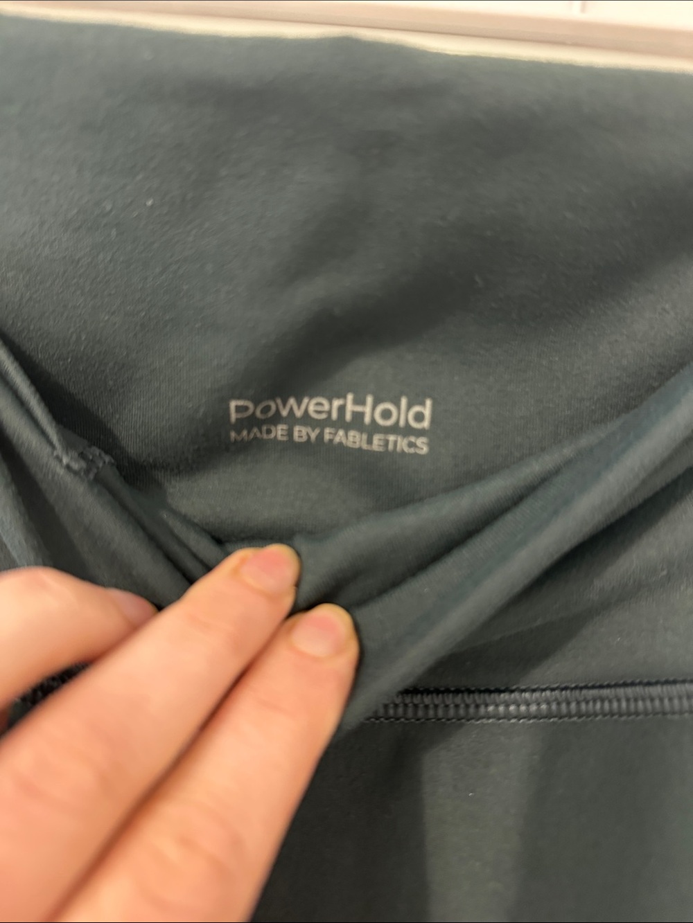 Dark Green Fabletics Powerhold High-Waist Active Leggings - Picture 2 of 5